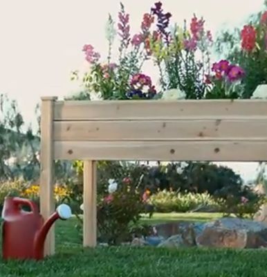 48x24x30in Scatola di piantagione in legno elevato per il cortile luminoso laminazione di legno tipo legno