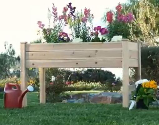 48x24x30in Scatola di piantagione in legno elevato per il cortile luminoso laminazione di legno tipo legno