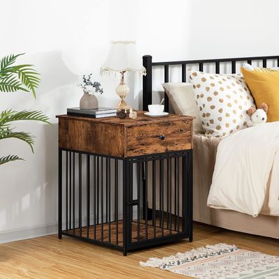 Cassa per animali domestici da interno Tavolo finale Caneletto per cani decorativo con cassetto e forma personalizzata in bianco