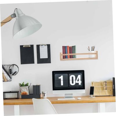 Logo personalizzato Ripiano in legno per libri e vasi da fiori Disegno di risparmio di spazio