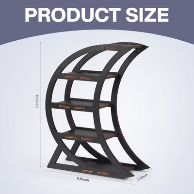 Appartamento Ripiano di cristallo in legno porta lunari Ripiani decorativi per soggiorno