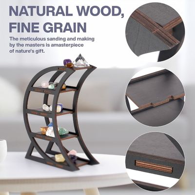 Appartamento Ripiano di cristallo in legno porta lunari Ripiani decorativi per soggiorno