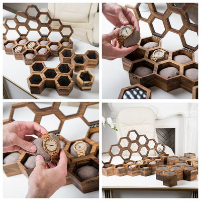 Capo scorrevole Cassa orologiera in legno per uomo