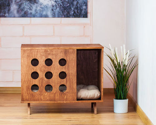 Cattino montato a muro Perch Legno Pet House Letto laterale Cattino moderno Dog House Letto per cani Stoccato