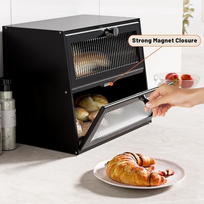 Fatto a mano grande cassetta di pane di fattoria in legno con finestra di legno di legno per il beneficio