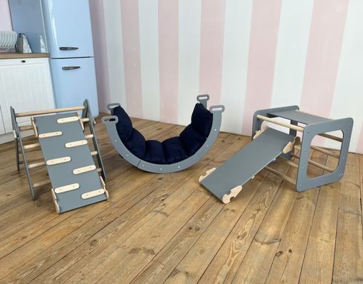 Montessori Set di arrampicata per bambini triangolari indoor Climber nella vostra scelta di colore