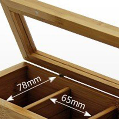 Imballaggio a mano e personalizzabile in legno massello Bambù Cassa regalo per il tè per ordini OEM ODM