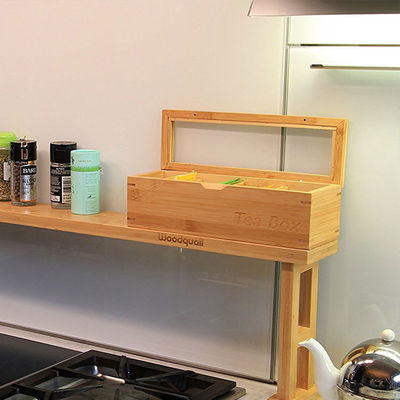 Imballaggio a mano e personalizzabile in legno massello Bambù Cassa regalo per il tè per ordini OEM ODM