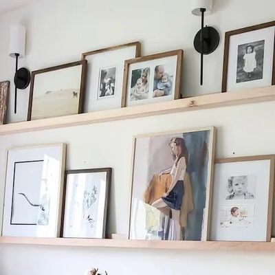 Ripiano galleggiante in legno in stile rustico con opzione di personalizzazione