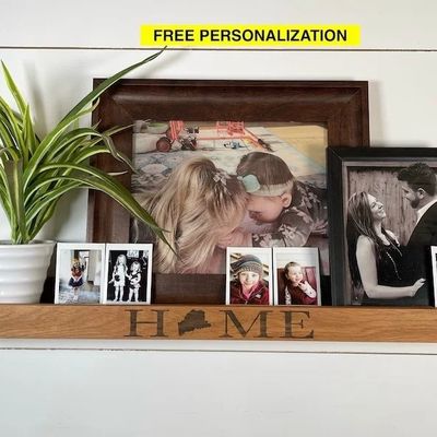 Ripiano galleggiante in legno in stile rustico con opzione di personalizzazione