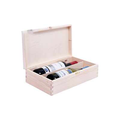 Scatola di vino in legno di pino con pacchetto regalo 34x20x10 cm personalizzato