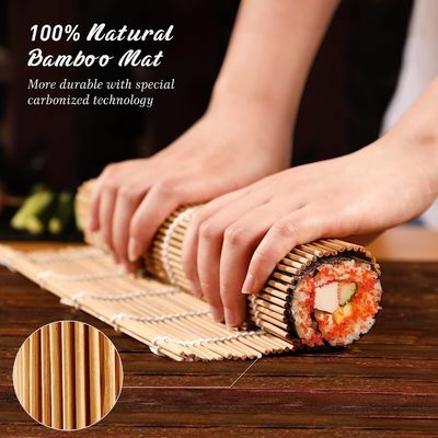 3 file di filo Spessore Sushi Mat Kit 2 tappeti a rotelle 5 coppie di bacchette da mangiare 1 pagaia 1 spatola
