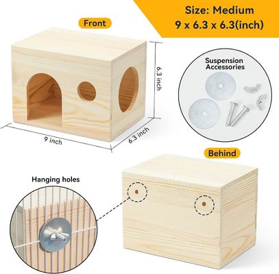 Nascondiglio di piccoli animali in legno con un modello solido a un costo accessibile