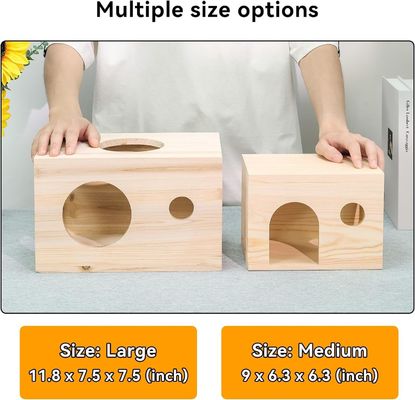Nascondiglio di piccoli animali in legno con un modello solido a un costo accessibile