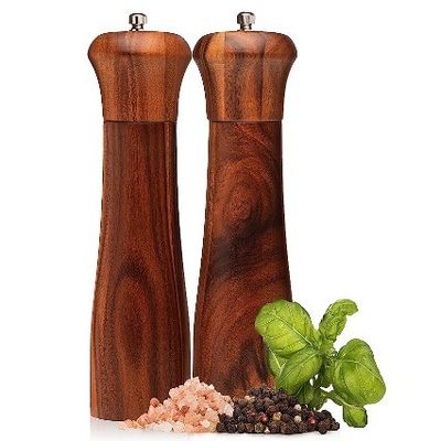 Set di triturazione di sale e pepe in legno meccanismo di triturazione in ceramica regolabile per l'industria alimentare