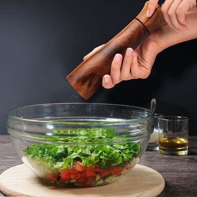 Set di triturazione di sale e pepe in legno meccanismo di triturazione in ceramica regolabile per l'industria alimentare