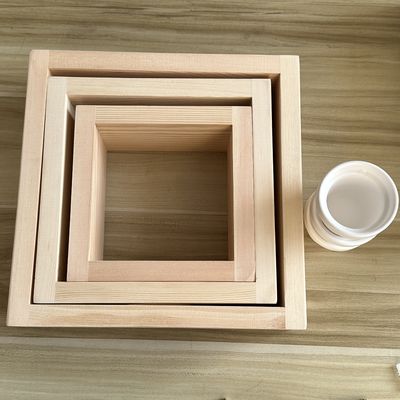 3pcs ripiani di legno di pino massello set con piantoni in ceramica bianca decorazioni artigianali per ufficio