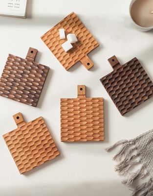 Matto di isolamento creativo in legno massello per porta tazze per caffè anti scottante in legno di ciliegio