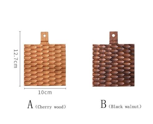 Matto di isolamento creativo in legno massello per porta tazze per caffè anti scottante in legno di ciliegio