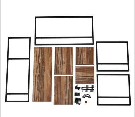 Servizio personalizzato Di legno di pino Colore galleggiante di parete appesa Mensole in ferro per il display in camera da letto