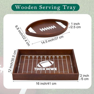 Calcio festa di compleanno piatti di legno piatti ovali a forma di legno per casa hotel ristorante