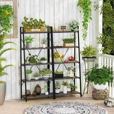 5 livelli di legno di pino scala in metallo colore libreria moderna personalizzata librerie in legno antiche