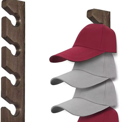 Display e scaffale per la conservazione dei cappelli da baseball in legno montati a parete con serigrafia