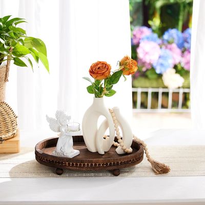 Disegni personalizzati vassoio decorativo in legno per cucina e tavolo da pranzo in stile rustico