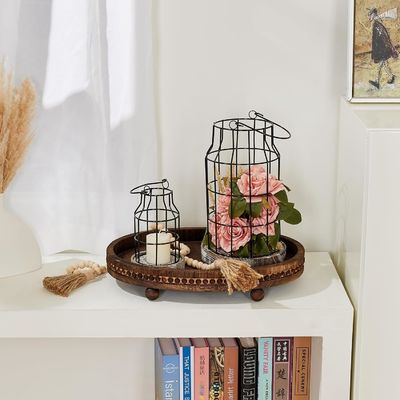 Disegni personalizzati vassoio decorativo in legno per cucina e tavolo da pranzo in stile rustico