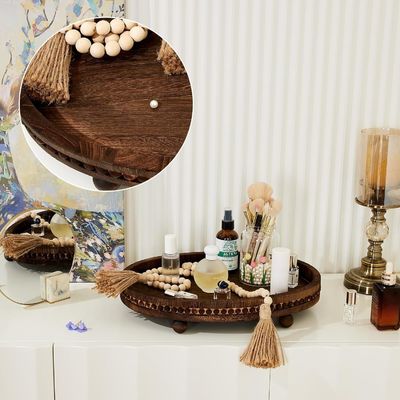 Disegni personalizzati vassoio decorativo in legno per cucina e tavolo da pranzo in stile rustico