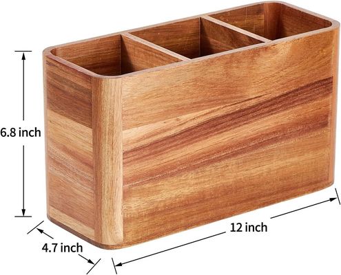 Supporto per utensili in legno di acacia per la stampa in cucina