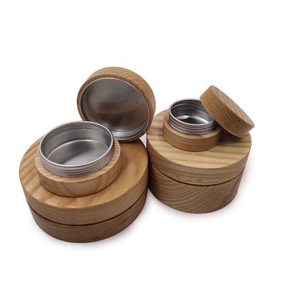 Logo personalizzato vassoio cosmetico in bambù biodegradabile per vasetti vuoti