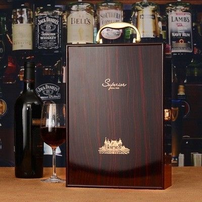 Giocattoli industriali Bambù bottiglia di vino singola Cassa regalo per immagazzinamento in legno con 4 strumenti essenziali