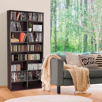 12 scaffali regolabili e 4 scaffali fissi