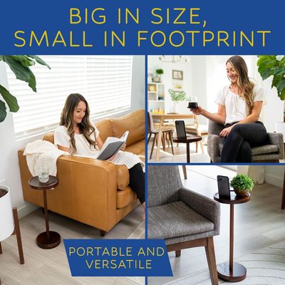 Tavolo da caffè specifico Tavolo da bere in legno moderno con telefono e piccola dimensione rotonda