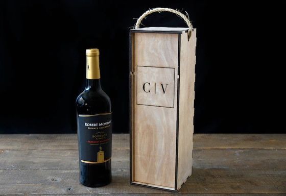 Logo personalizzato Scatola di vino in legno accettabile con divisori e coperchio acrilico colore personalizzato