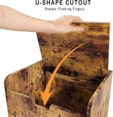 Scatola di stoccaggio in legno per il soggiorno con logo personalizzato