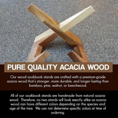 Comodo portalibri per la cucina Regolabile Acacia Cucina Libro Stand Dimensioni personalizzate