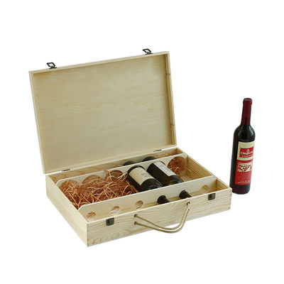 Accessoiri per vino tubolare Scacchi Scatola di legno artigianale Contiene 6 bottiglie Colore semplice