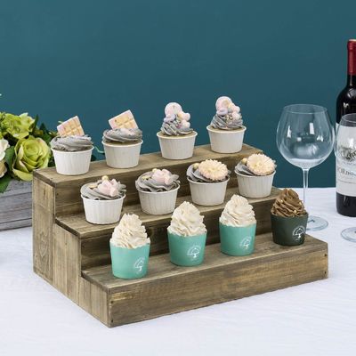 OEM Ordine accettabile Legno Dessert Stand Cupcake Riser Display per le occasioni speciali