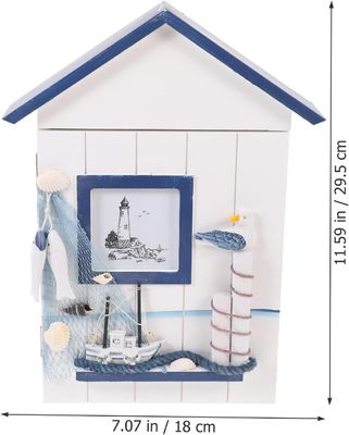 Porta chiavi in legno Nautico Mural Mount Hanging Decorative Handmade