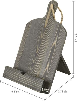 Portalibri di ricette in legno rustico regolabile e pieghevole per il deposito in cucina