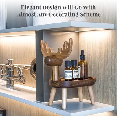 Home Decorativo vassoio in legno con forma personalizzata 7.75 "L x 7.75" P x 48.5 "H