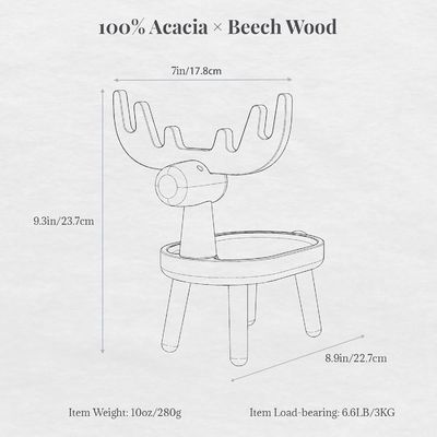 Home Decorativo vassoio in legno con forma personalizzata 7.75 "L x 7.75" P x 48.5 "H