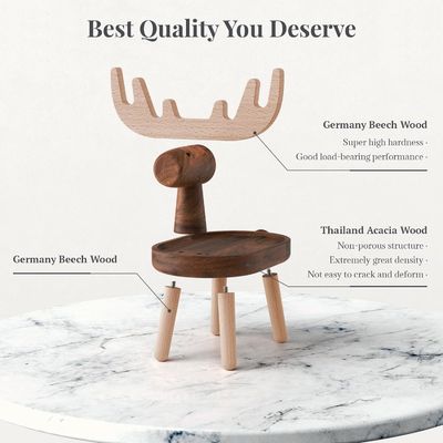 Home Decorativo vassoio in legno con forma personalizzata 7.75 "L x 7.75" P x 48.5 "H