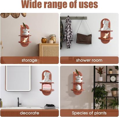 Mensola a arco d'arcobaleno per magazzino a parete e mensole galleggianti su mensola a parete in legno