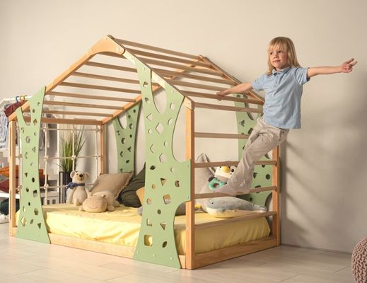 Letto Montessori Gym Letto Giungla Fitness Letto Bambino Letto Indoor Playhouse Piattaforma Letto Su richiesta