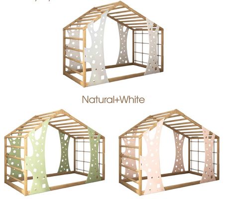 Letto Montessori Gym Letto Giungla Fitness Letto Bambino Letto Indoor Playhouse Piattaforma Letto Su richiesta