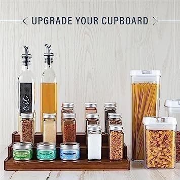 BAMBOO 3 strati impermeabile non scivolare scaffale organizzatore per cucina in legno