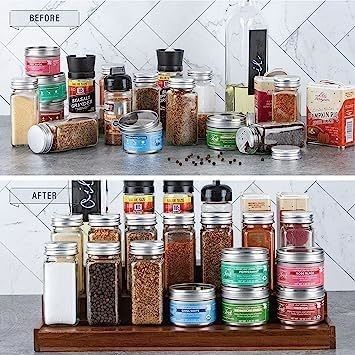 BAMBOO 3 strati impermeabile non scivolare scaffale organizzatore per cucina in legno